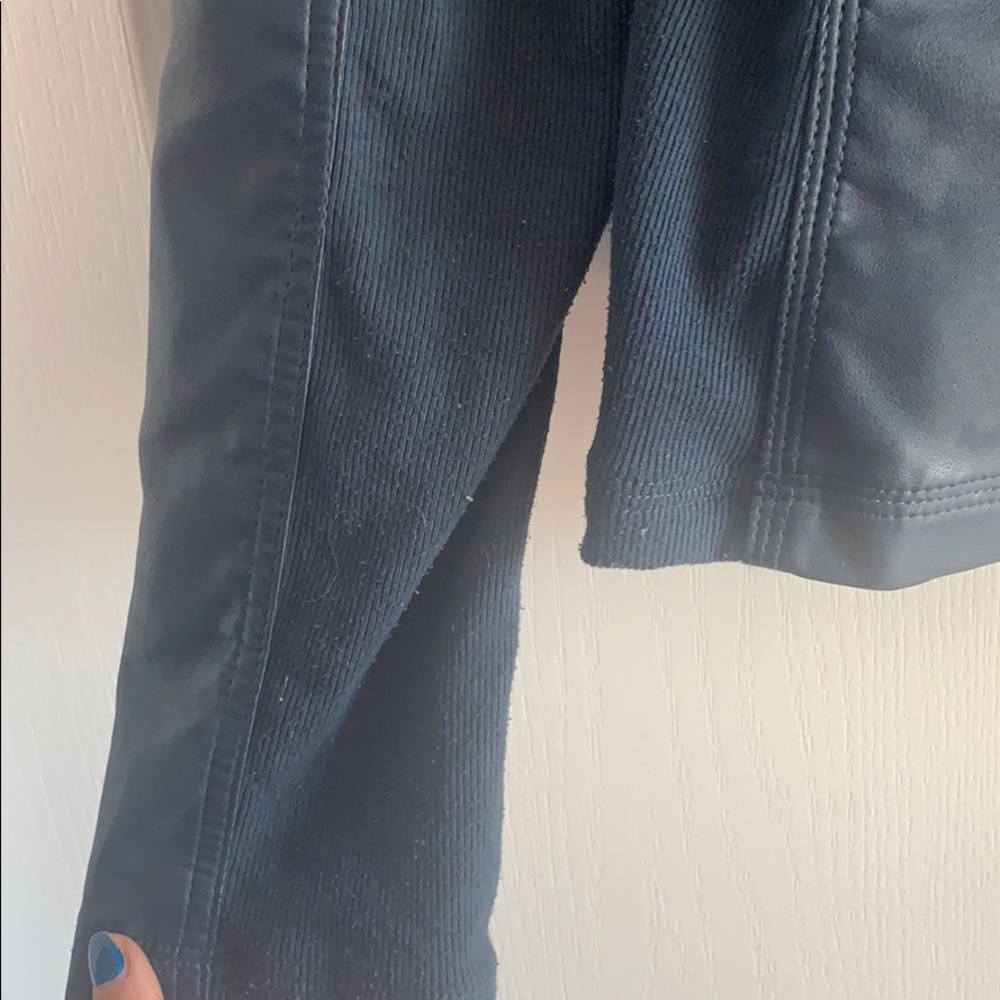 Black Rivet Blue Leather Jacket - Size Small - Picture 6 of 7